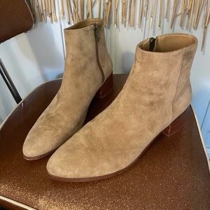 J. Crew • Tan Suede Ankle Booties • Size 8!